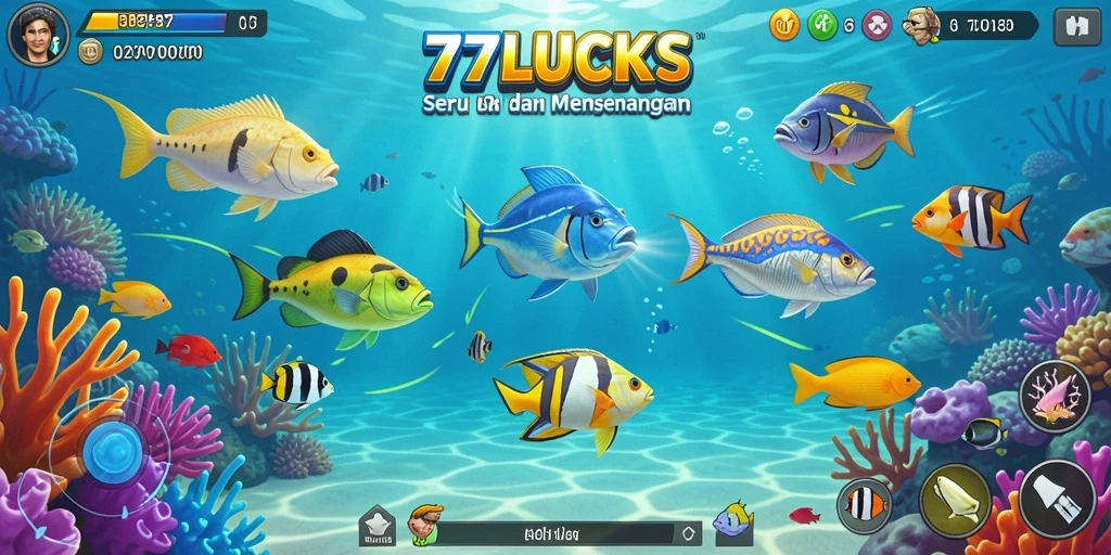 Tampilan gameplay Tembak Ikan yang seru dan penuh warna.
