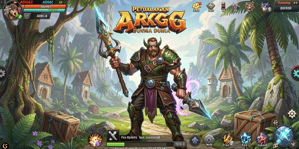 Gameplay ARPG yang mendebarkan dengan pertempuran intens.