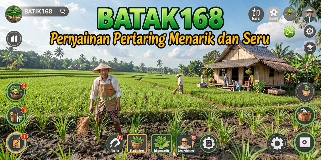Tampilan gameplay menarik di BATIK168 dengan berbagai tanaman dan hewan.