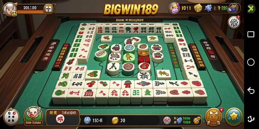Screenshot gameplay Mahjong BIGWIN189 yang seru dan menantang.