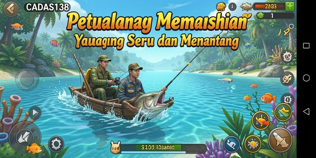 Screenshot gameplay menampilkan pengalaman memancing yang mendebarkan dan grafis yang menawan.