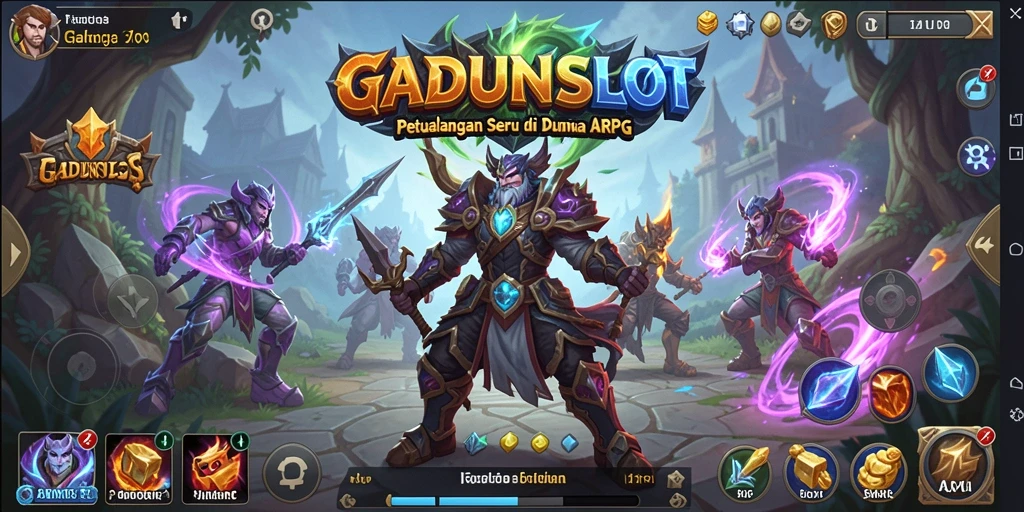 Tampilan gameplay seru dari GADUNSLOT saat petualangan berlangsung.