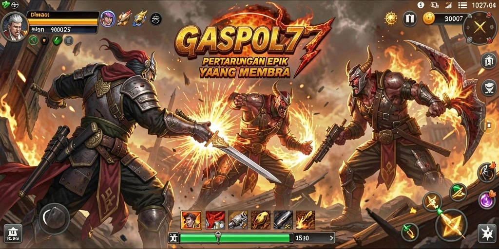Gameplay GASPOL77 menampilkan pertarungan seru dan karakter yang beragam.