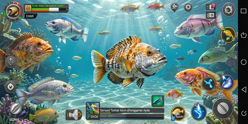 Tampilan gameplay dari IDX66 yang menarik dan penuh aksi Tembak Ikan.