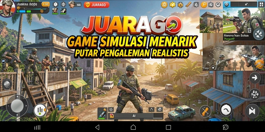Tampilan gameplay JUARAGO yang menarik dan penuh warna.