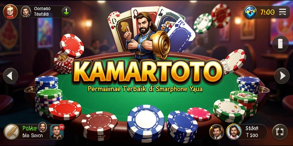 Tampilan menarik dari gameplay Poker KAMARTOTO yang menegangkan.