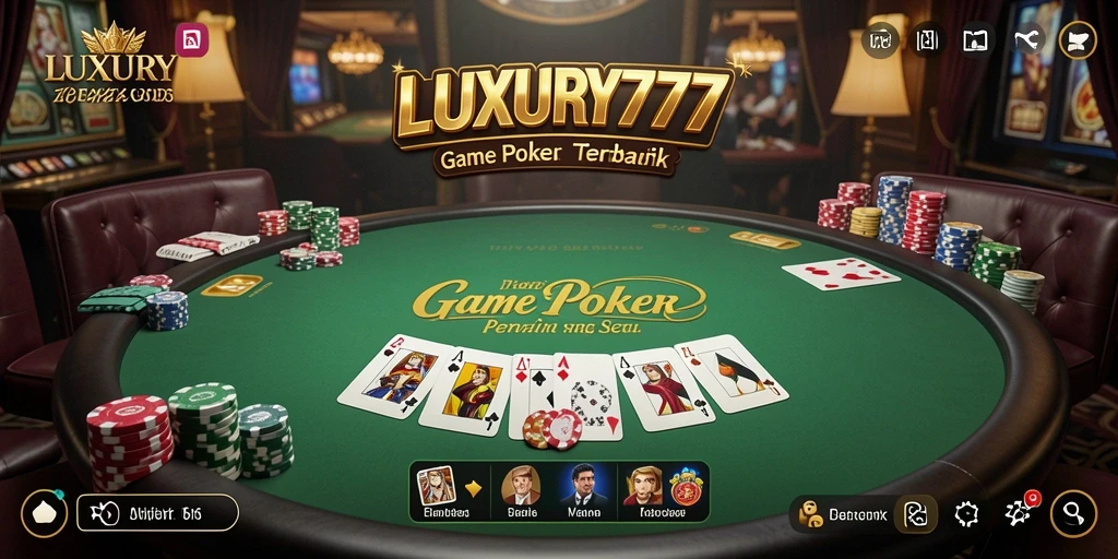 Tampilan seru gameplay Poker di LUXURY777.