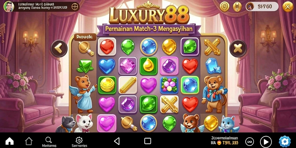 Tampilan gameplay LUXURY88 yang penuh warna dan seru.