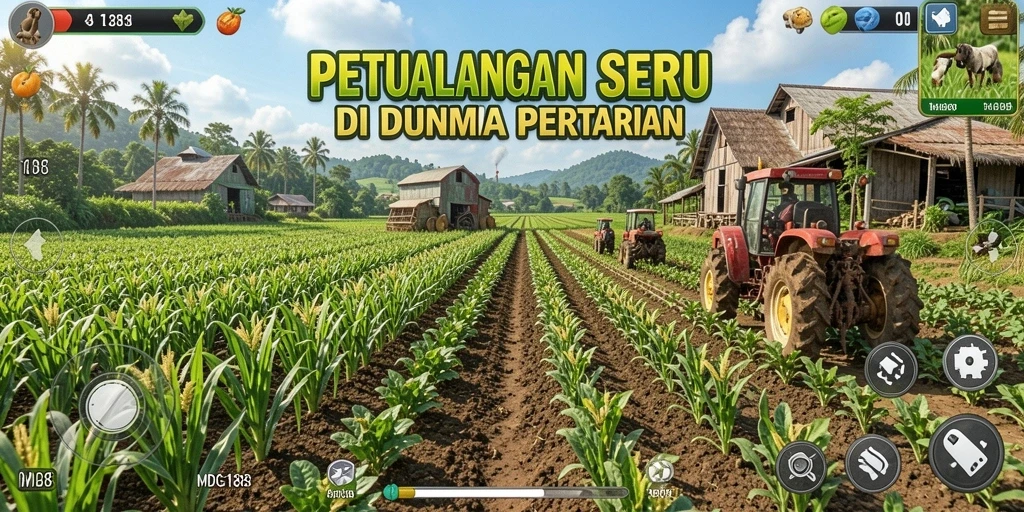 Gambaran gameplay seru MDG188 dalam dunia pertanian.