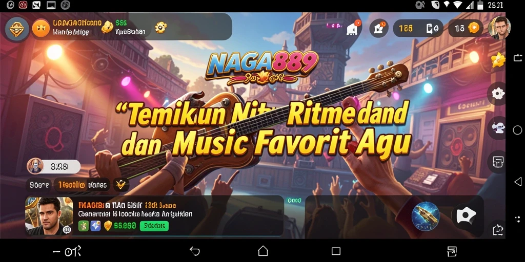 Tampilan gameplay NAGA889 yang menampilkan pengalaman musik interaktif.