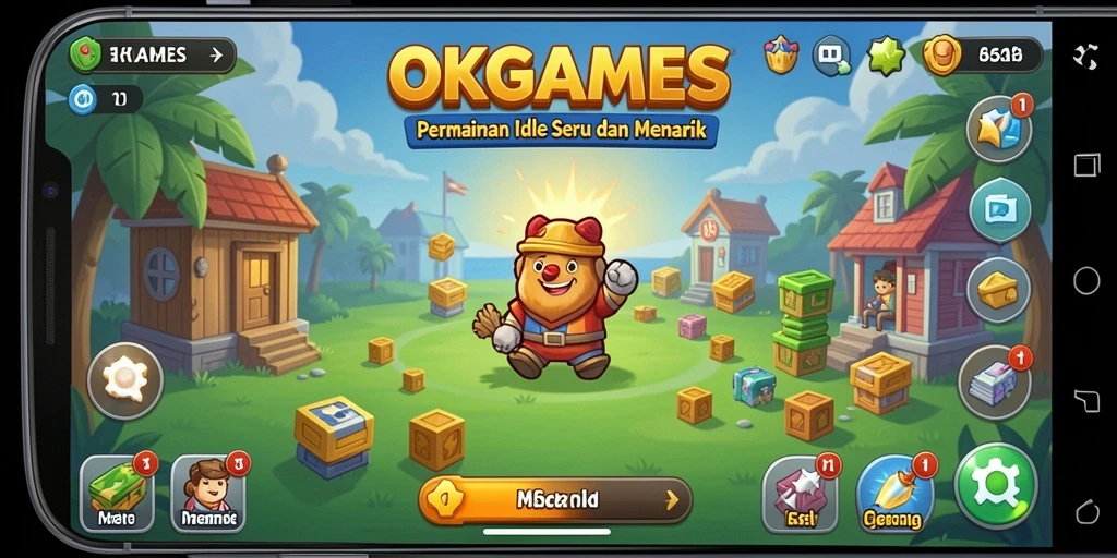 Tampilan gameplay OKGAMES yang menarik dengan karakter yang beraksi.