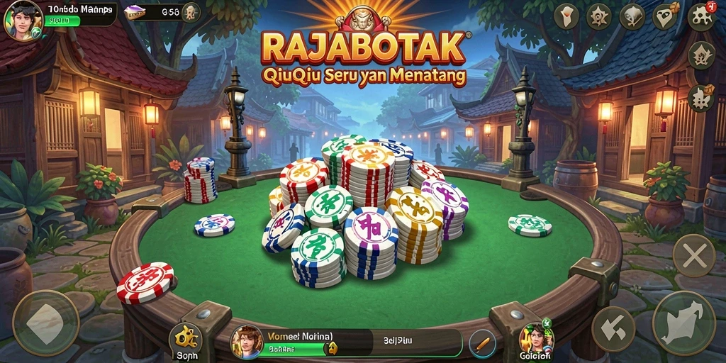 Screenshot gameplay QiuQiu yang seru dan kompetitif.