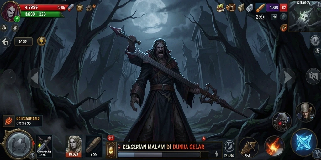 Tampilan gameplay menegangkan dari RI889 saat menjelajahi tempat angker.