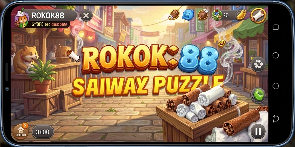 Tampilan gameplay <strong>ROKOK88</strong> yang menantang dan seru.