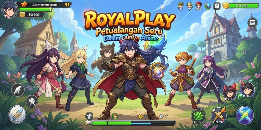 Tampilan gameplay seru dalam dunia Anime.