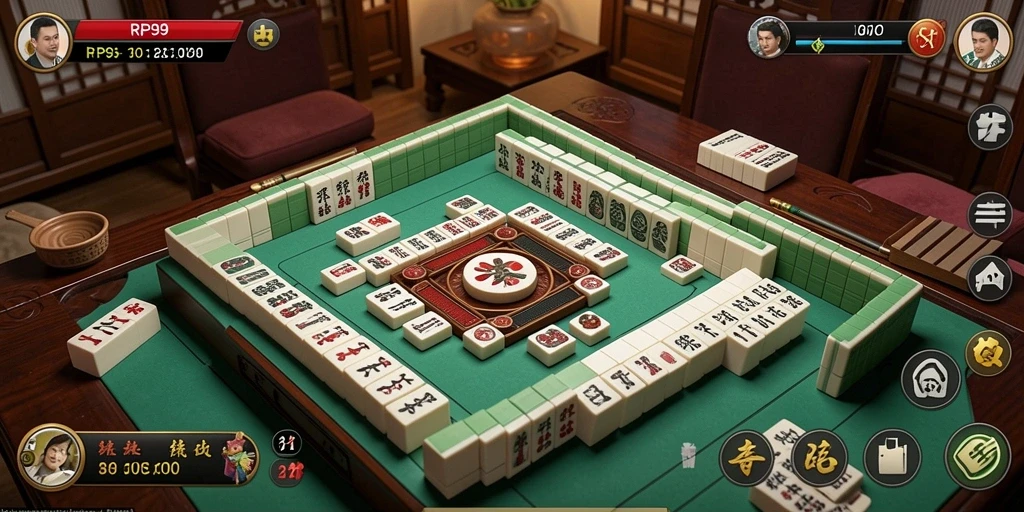 Tampilan menarik dari gameplay Mahjong di RP99.