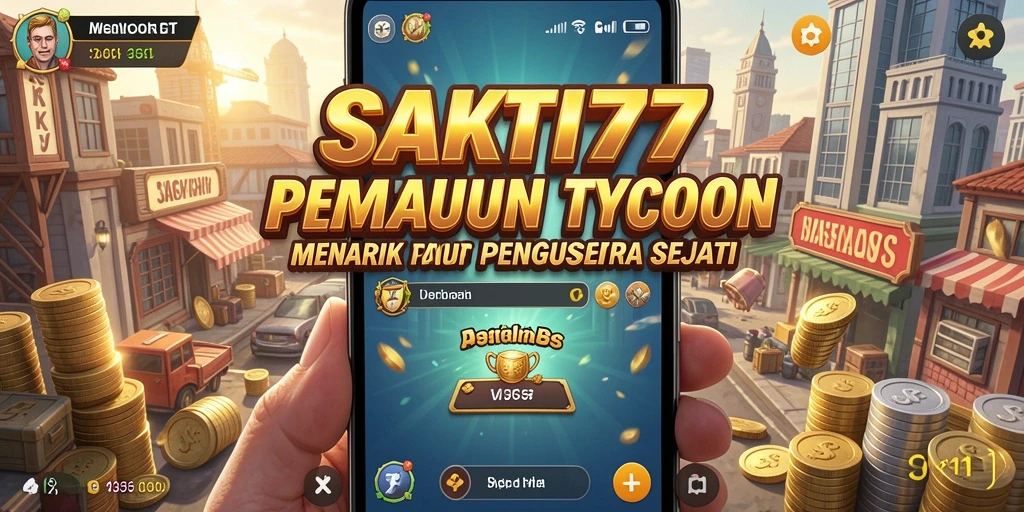 Tampilan gameplay SAKTI77 yang menarik dalam membangun bisnis Tycoon.