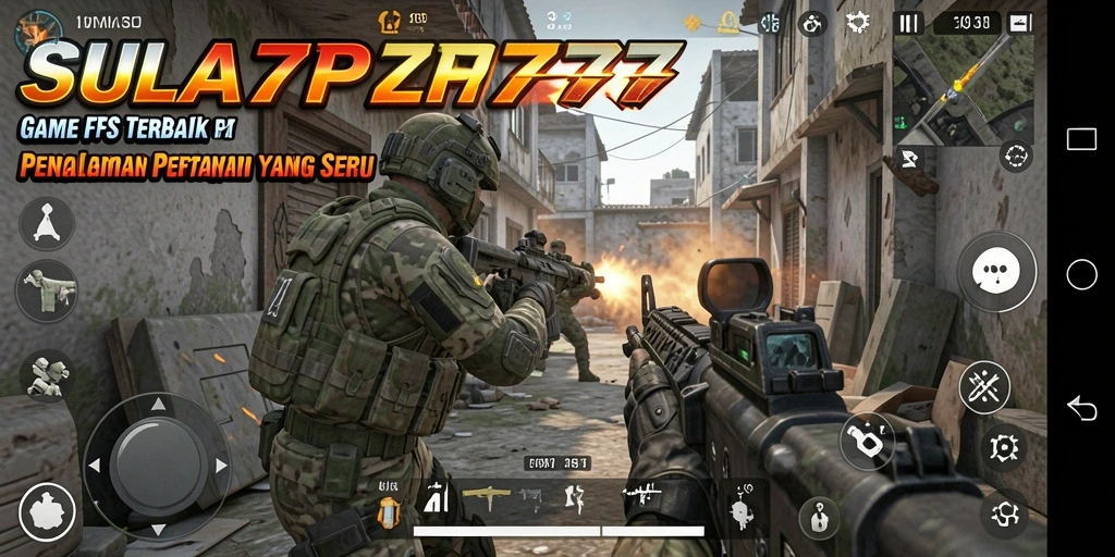 Screenshot gameplay SULAP777 menampilkan pertempuran mendebarkan dalam mode FPS.