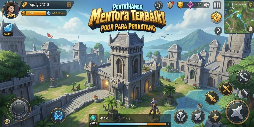 Tampilan gameplay SVIP3 dengan strategi Tower Defense yang menarik.