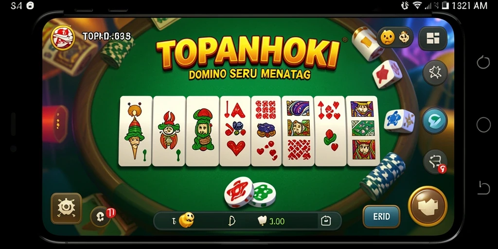 Tampilan gameplay menarik dalam permainan domino.