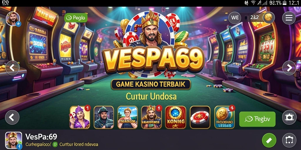 Screenshot permainan kasino VESPA69 yang menarik dan menghibur.